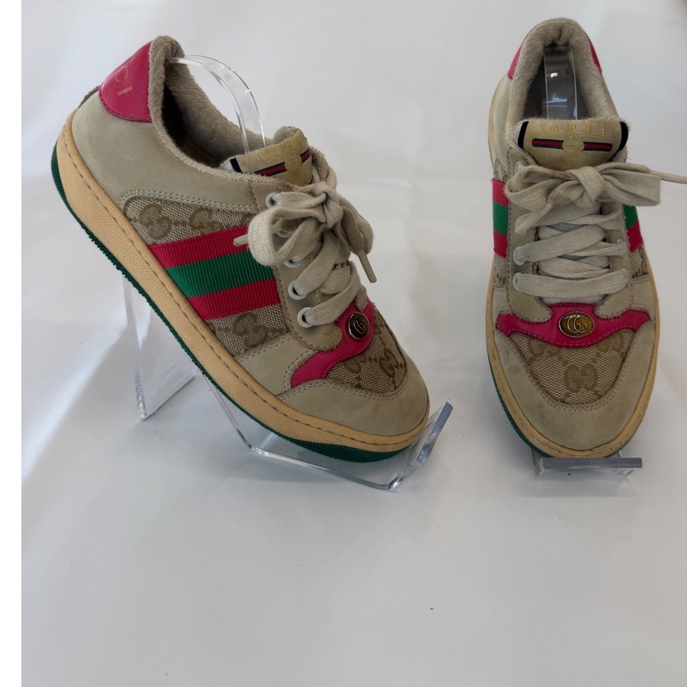 Authentic Gucci Toddler Screener Sneakers | GG Canvas | Size 31 (US 13 Toddler)